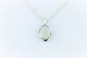 Opal gem silver necklace