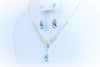 Blue crystals necklace set
