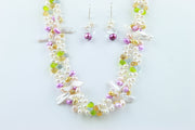  Beaded BIOWA & Pearls & Crystals necklace set