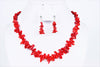 Red Coral Branches Necklace set 