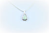 Opal gem silver necklace 