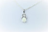 Opal gem silver necklace  