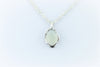 Opal gem silver necklace