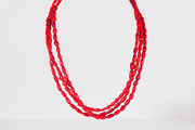 Red Beaded coral necklace 