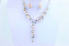 Pearls  silver necklace set 