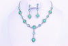 Turquoise Crystals  necklace set 