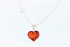 Amber heart  necklace