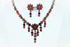 Red crystals necklace set