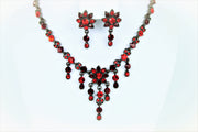 Red crystals necklace set