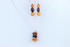 Amber beaded necklace set
